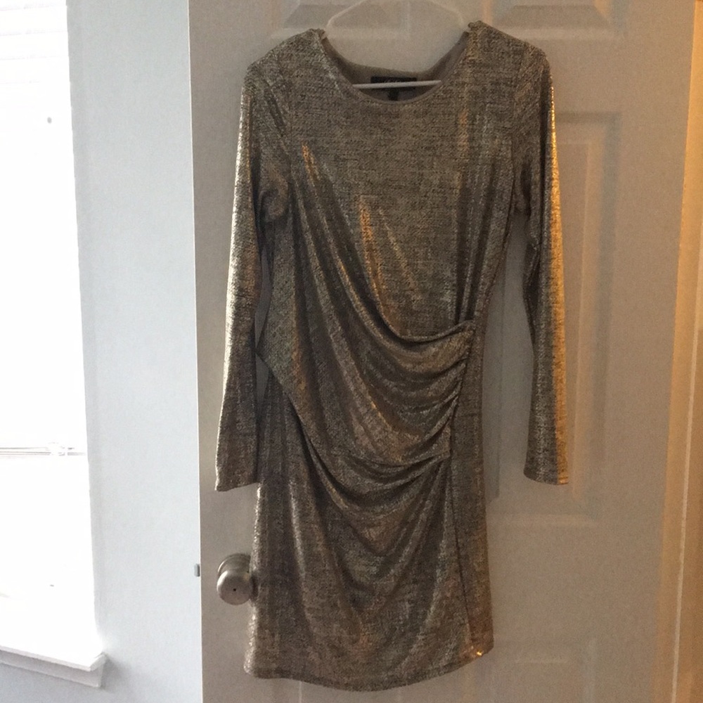 Gold cocktail dress